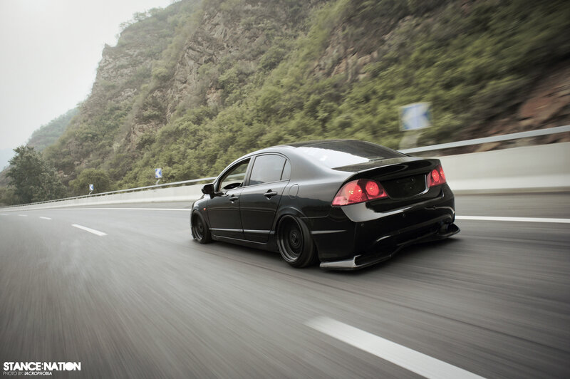 Black Modified Sedan — Dynamic