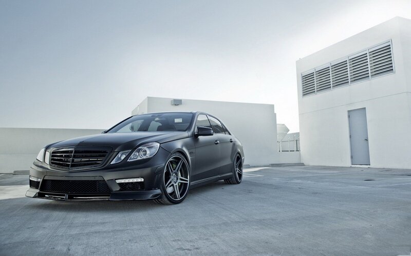Black Modified Sedan — Gray, Minimalist