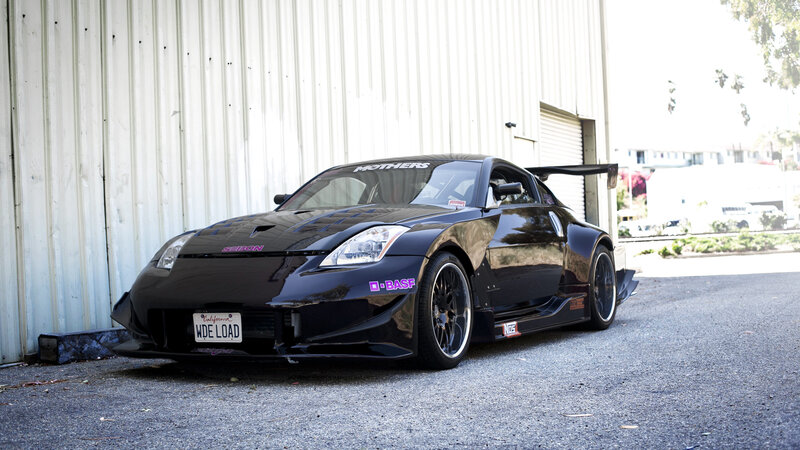 Black Modified Sports Car — Calm, Afternoon