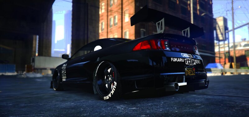 Black Modified Sports Car — Dramatic, Night, 3d Render