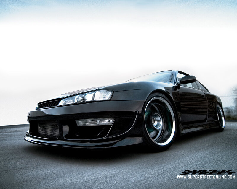 Black Modified Sports Car — Dramatic, Photograph, Road
