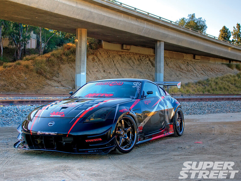 Black Modified Sports Car — Dramatic
