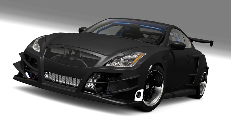 Black Modified Sports Car — Neutral, 3d Render
