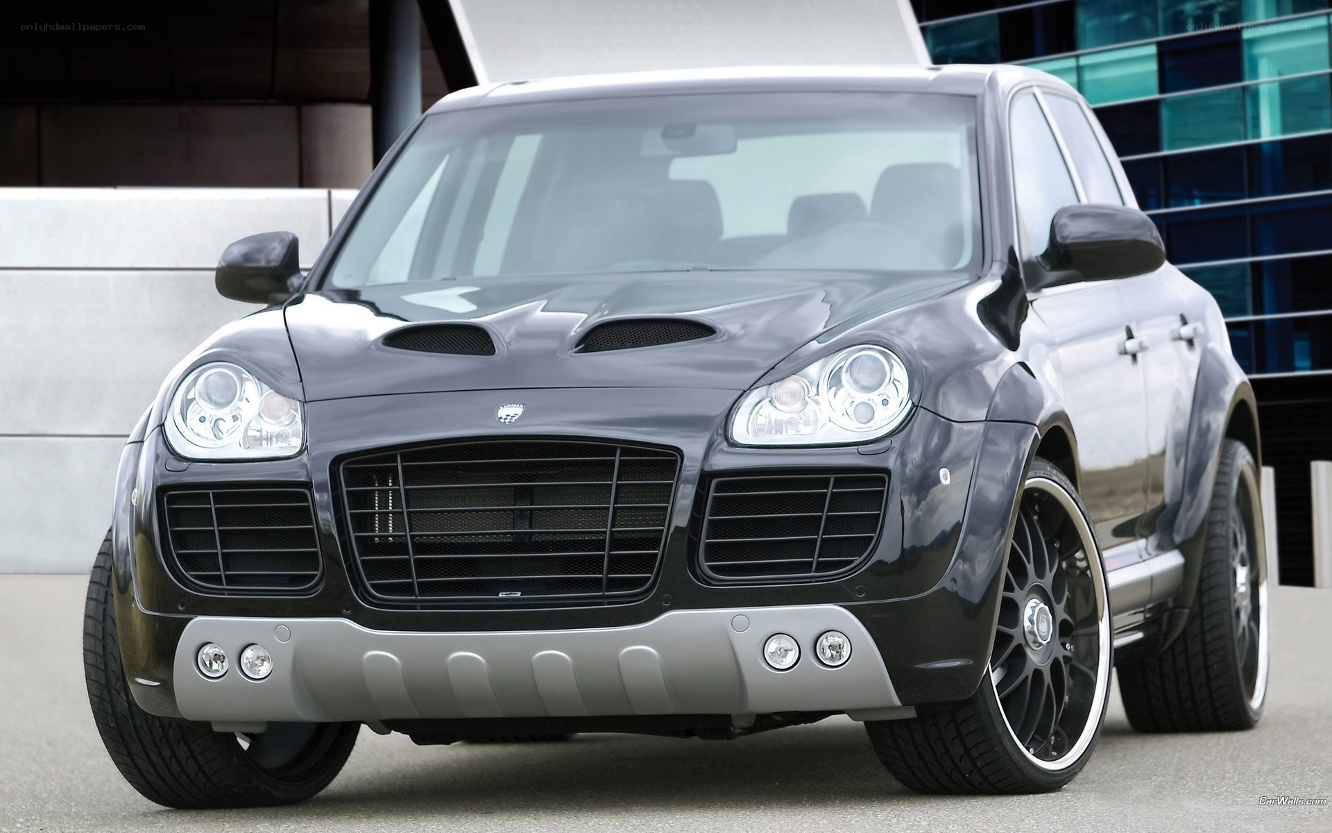 black modified suv