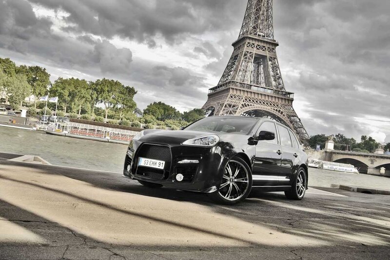 Black Modified SUV — Dramatic, Afternoon, Photograph