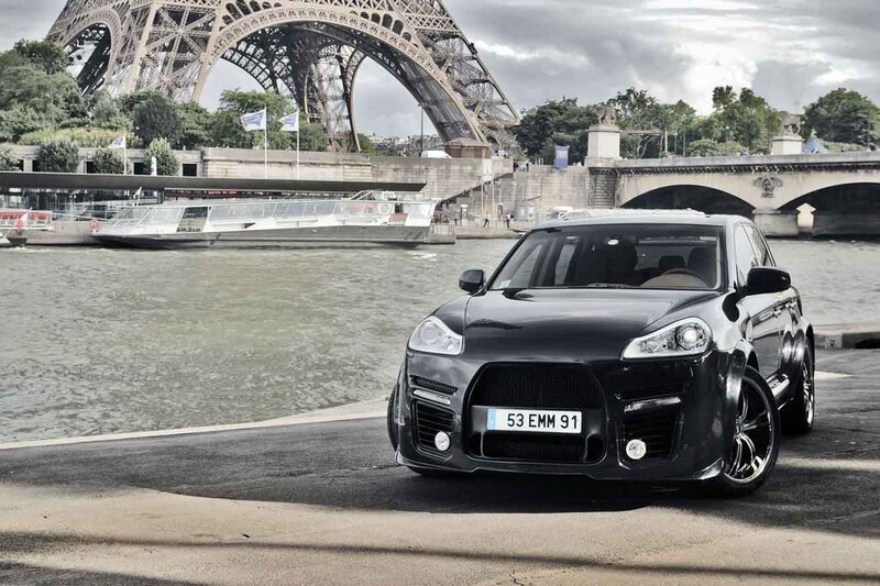 Black Modified SUV — Dramatic, Afternoon