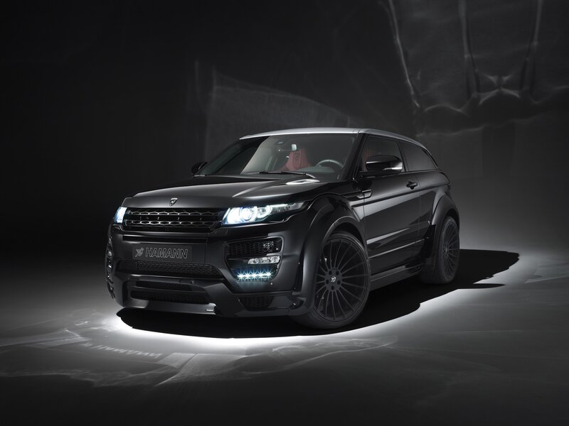 Black Modified SUV — Dramatic, Photograph, Car, Headlights, Wheels, White