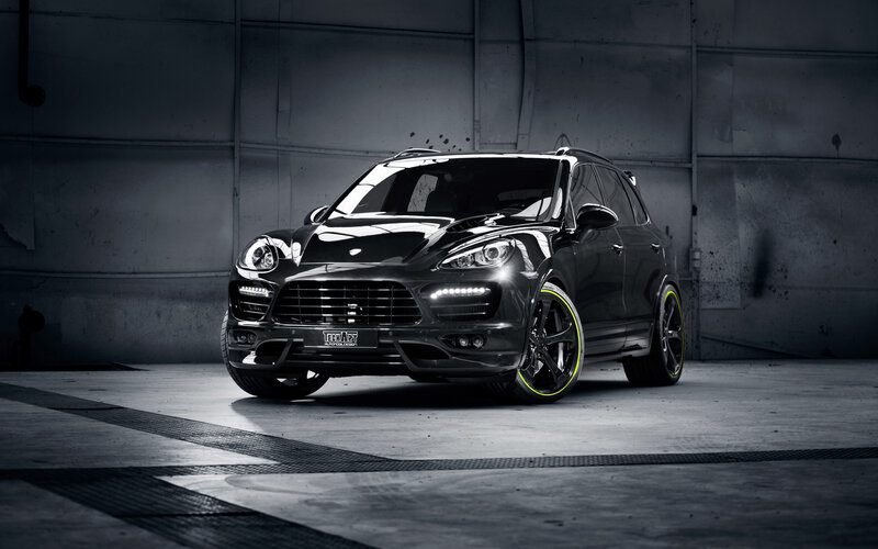 Black Modified SUV — Dramatic, Photograph, Car, Wheel