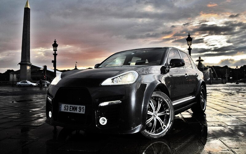 Black Modified SUV — Dramatic, Sunset, Photograph, Car, Obelisk