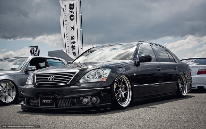 Black modified Toyota sedan