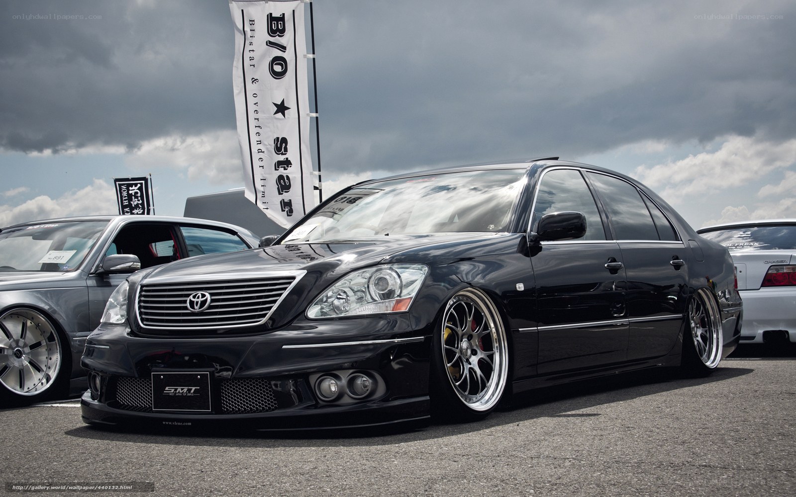 Black modified Toyota sedan