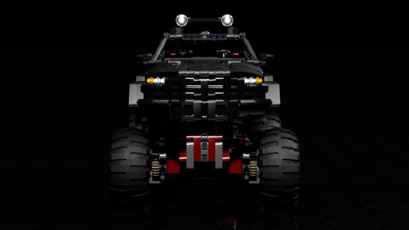 Black Monster Truck — Dark, Night