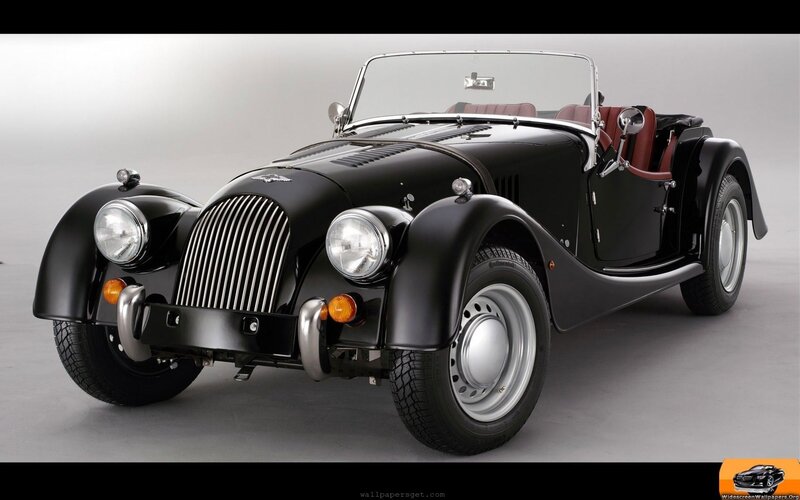 Black Morgan Roadster car
