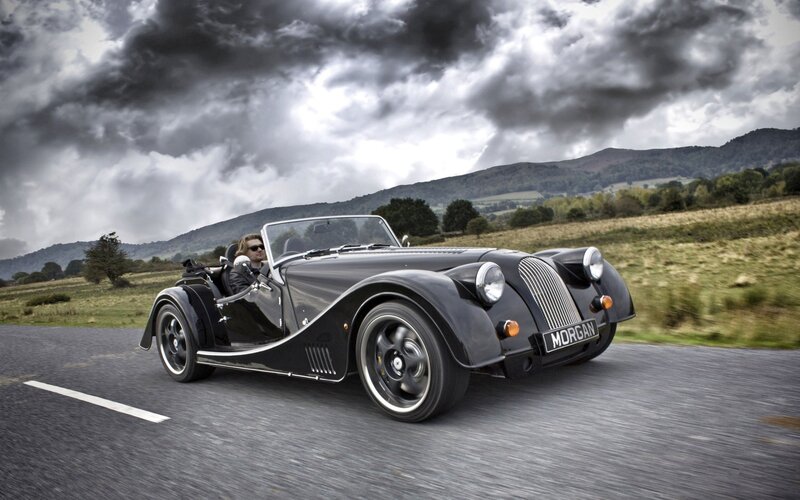 Black Morgan Roadster — Dramatic, Afternoon