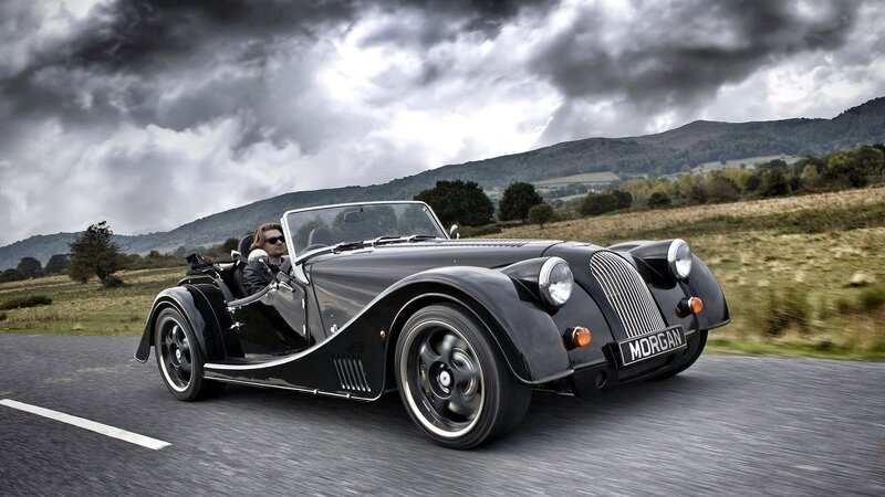 Black Morgan Roadster — Dramatic, Photograph