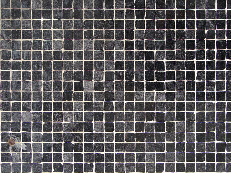 black mosaic tile pattern