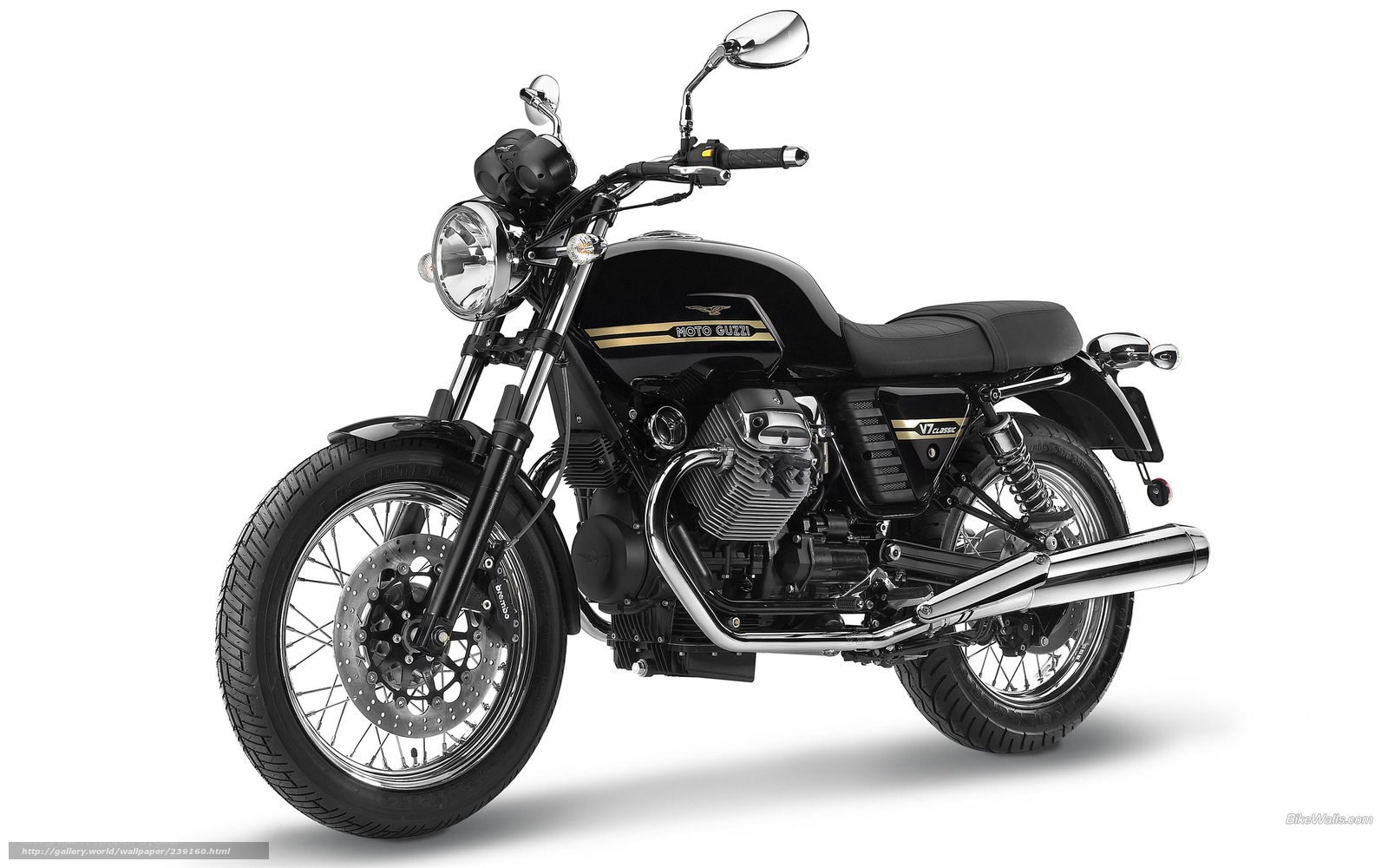 Black Moto Guzzi motorcycle
