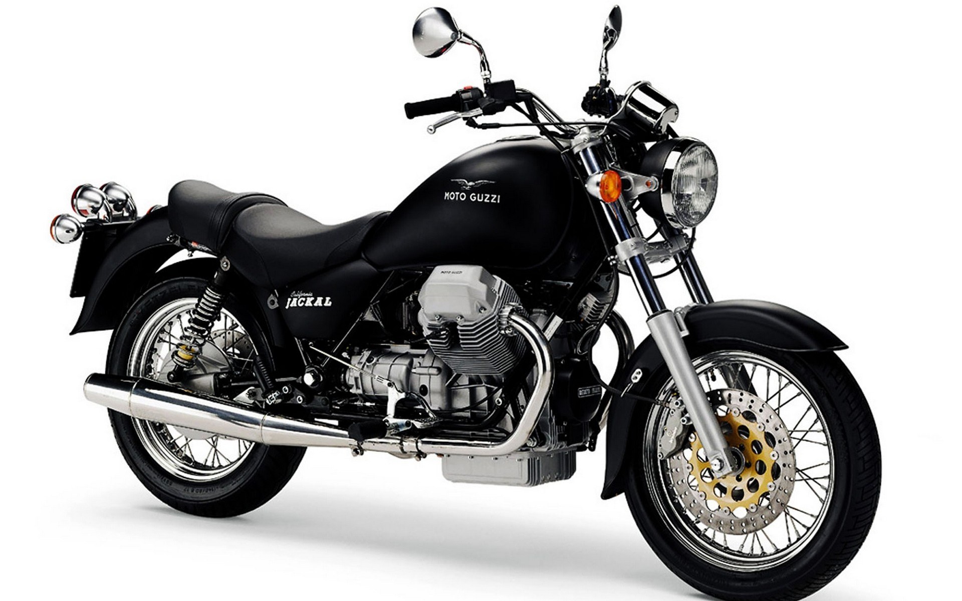 Black Moto Guzzi motorcycle
