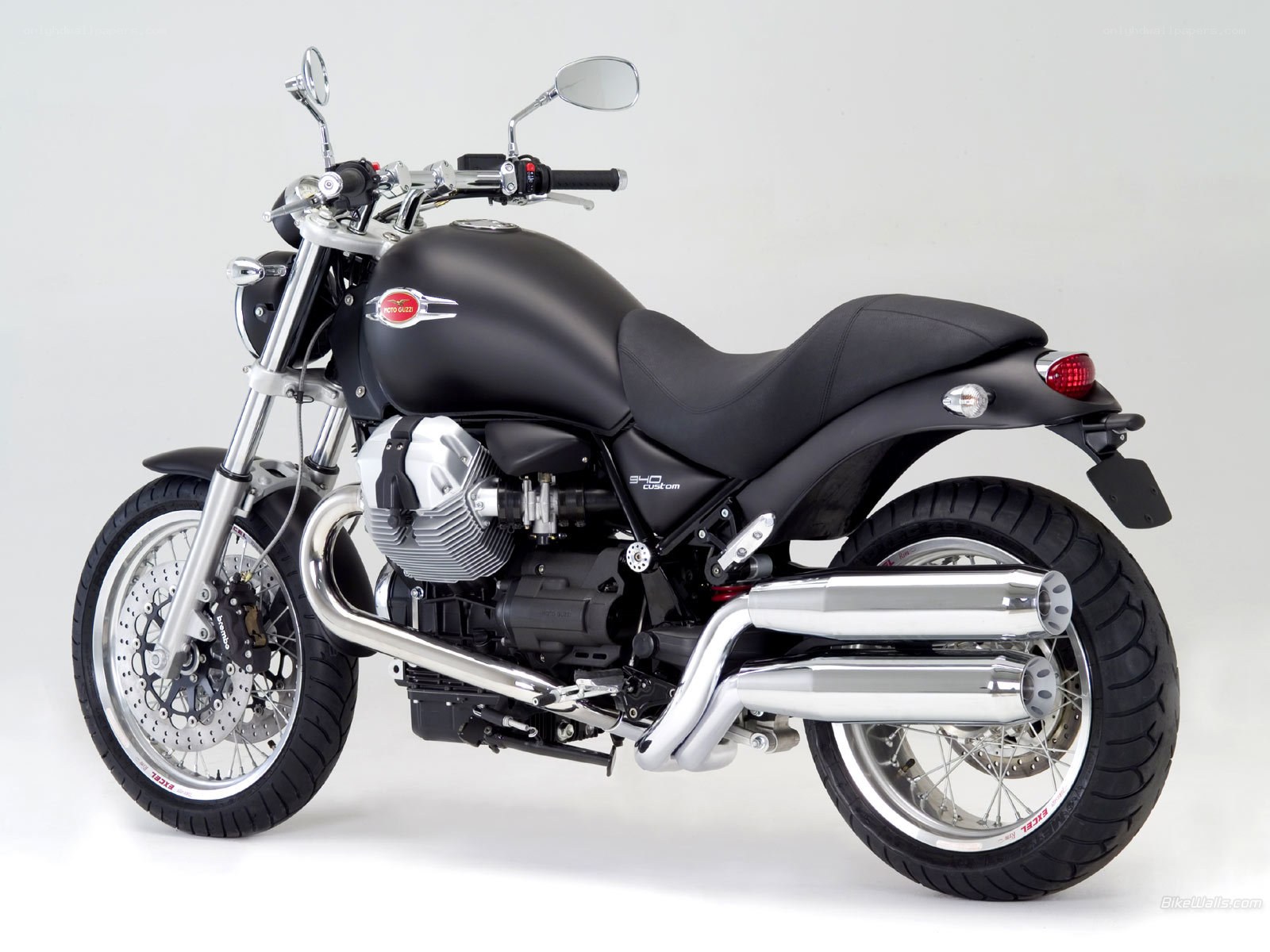 black moto guzzi motorcycle