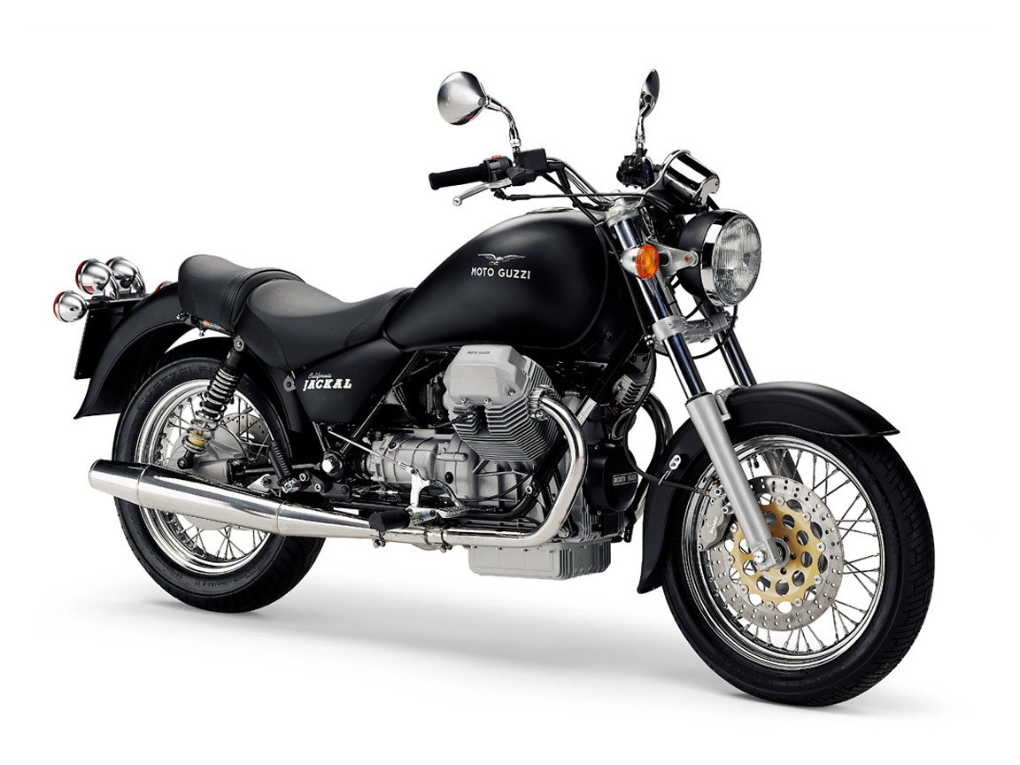 Black Moto Guzzi motorcycle