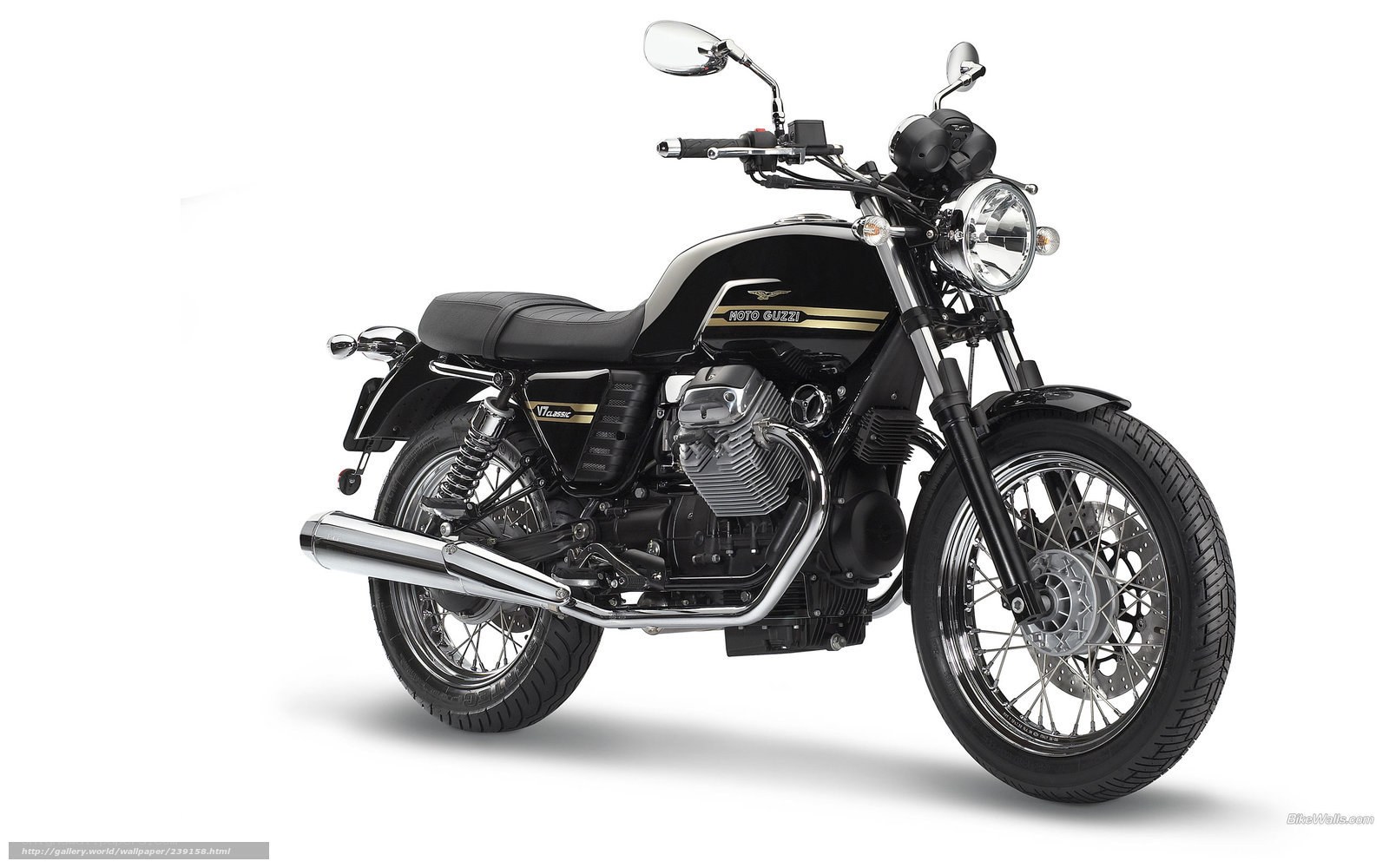 Black Moto Guzzi motorcycle