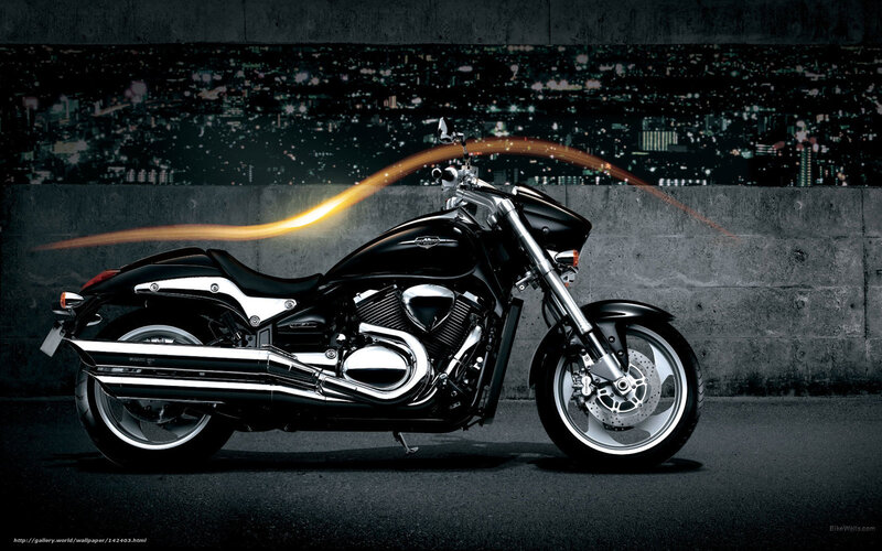 Black motorcycle at night