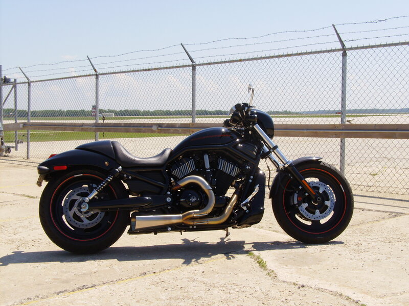 Black Motorcycle — Calm, Afternoon, Photograph