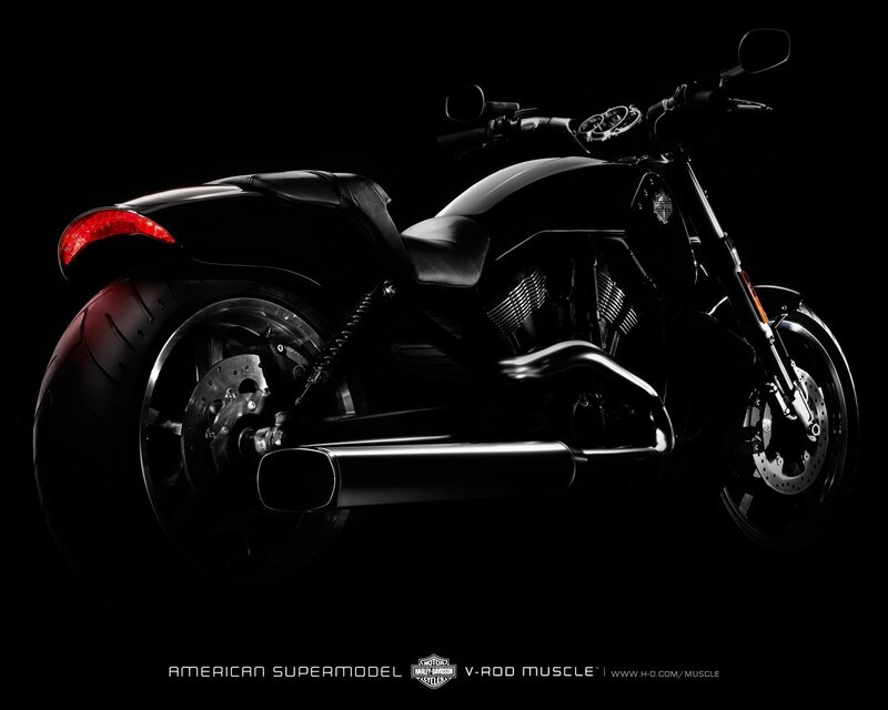 Black Motorcycle — Dramatic, Photograph, Seat, Exhaust, Headlight