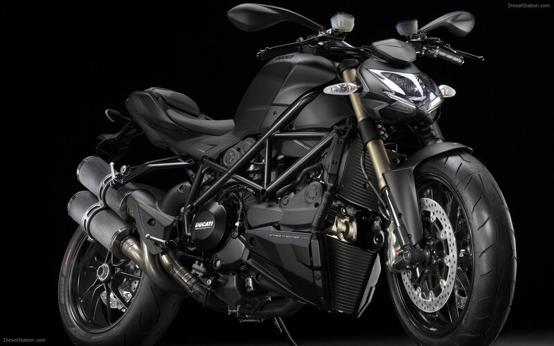 Black Motorcycle — Dramatic, Photograph