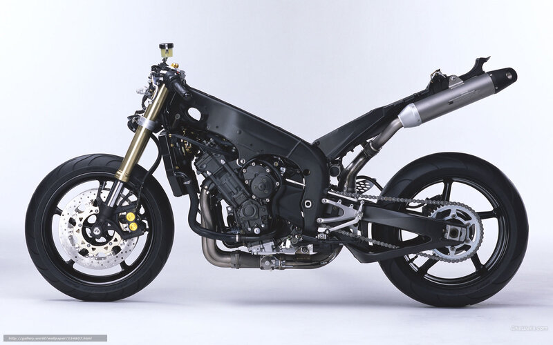 Black Motorcycle Frame — Neutral, Photograph, Engine