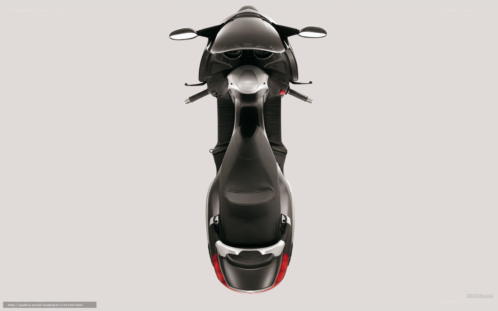 black motorcycle from above