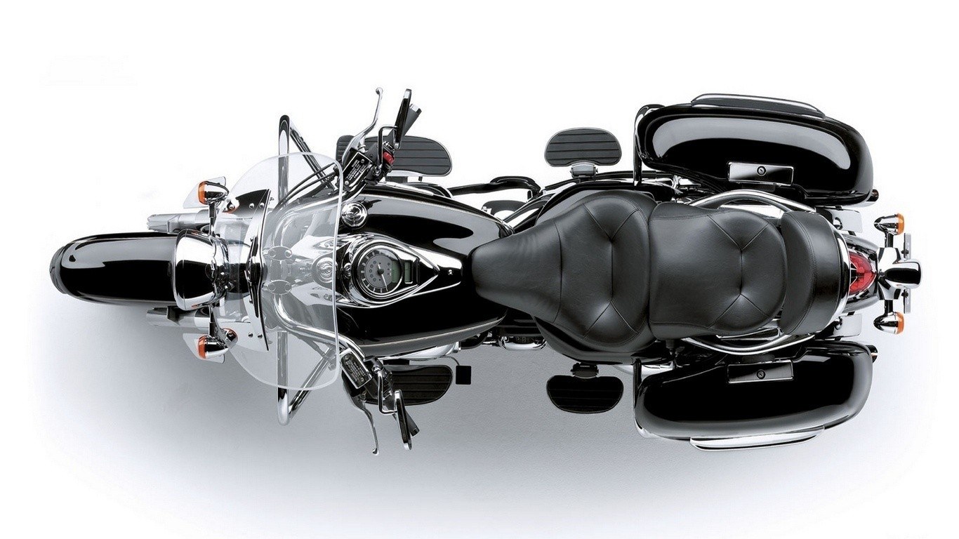 black motorcycle from above