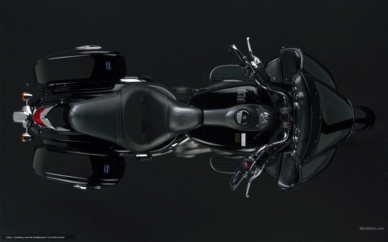 black motorcycle from above