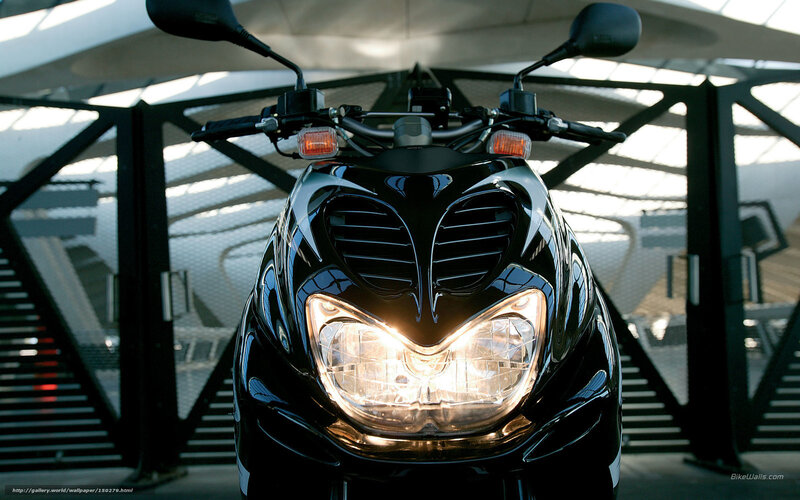 Black Motorcycle Front — Dramatic