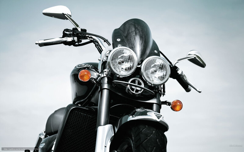 Black Motorcycle Front