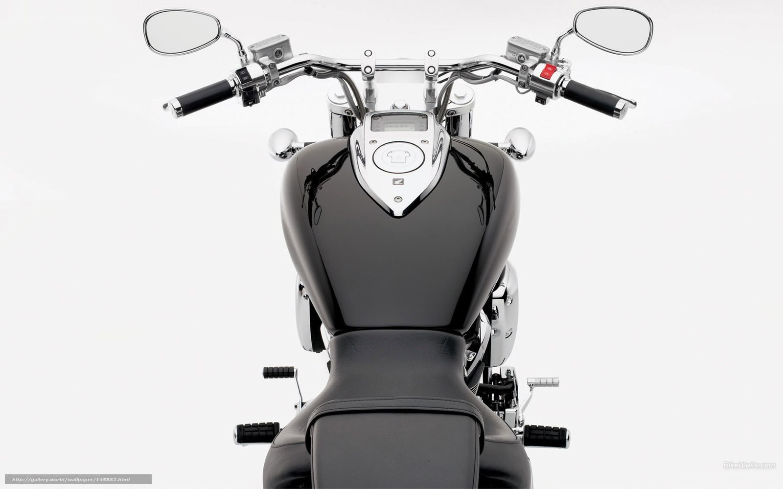 black motorcycle front view