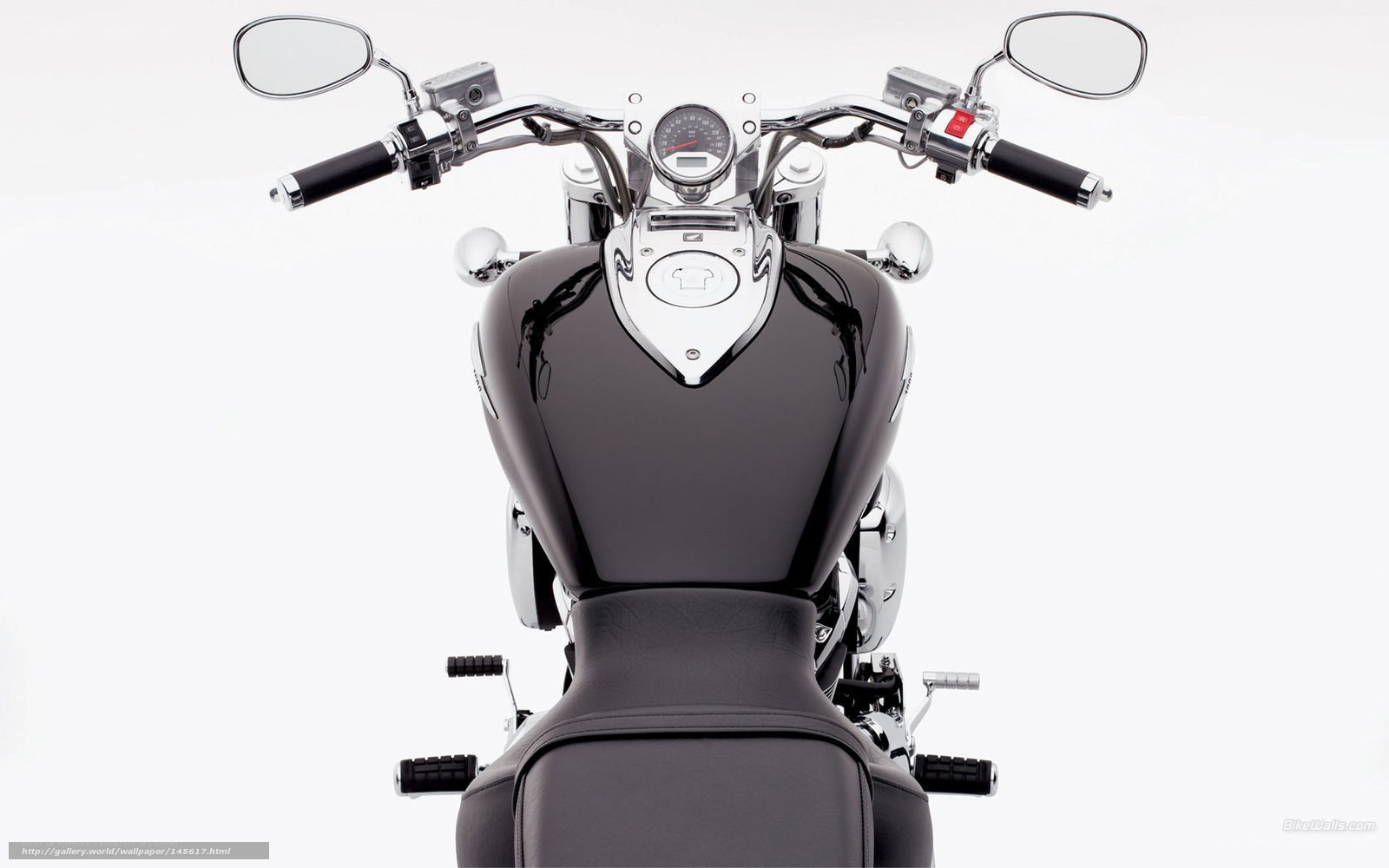 black motorcycle front view