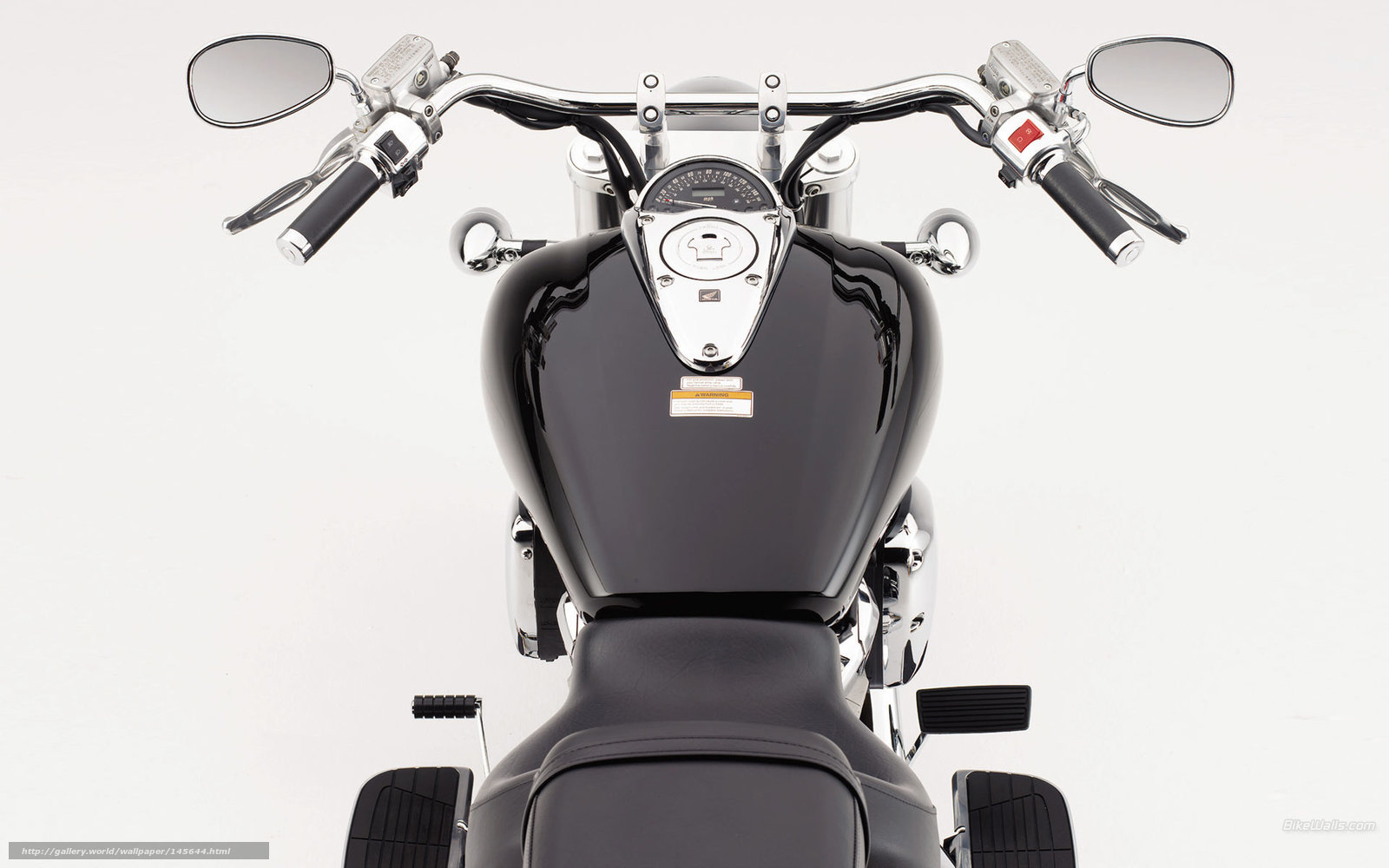 black motorcycle front view
