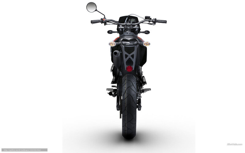 black motorcycle front view