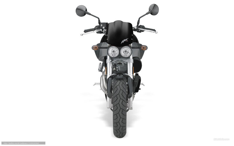 Black Motorcycle Front View — Neutral, Photograph, Handlebars, Headlights