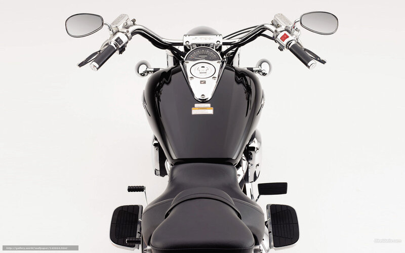 Black Motorcycle Front View — Neutral, Photograph, Handlebars, Seat