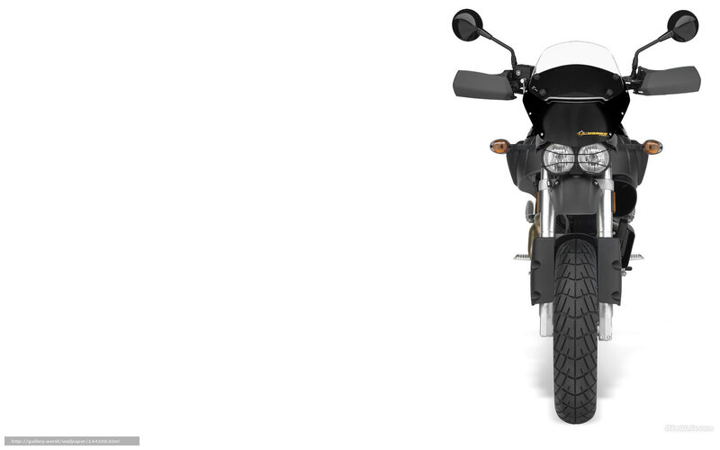 Black Motorcycle Front View — Neutral, Photograph, Headlight, Mirror
