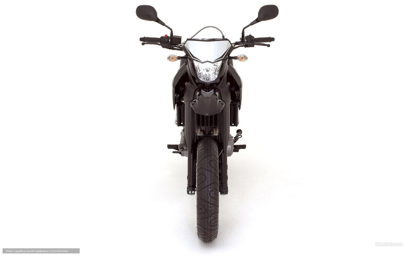 Black Motorcycle Front View — Neutral, Photograph, Headlight, Mirrors, Wheel