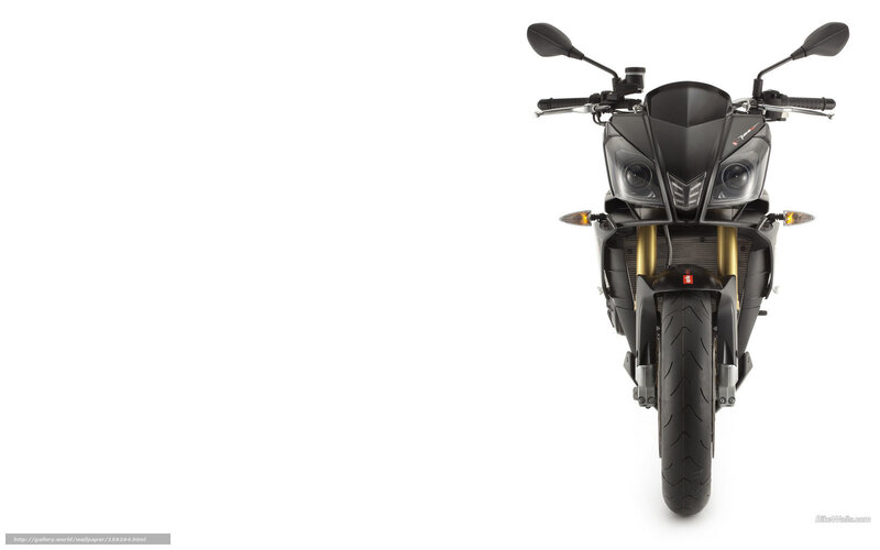 Black Motorcycle Front View — Neutral, Photograph, Headlights, Handlebars