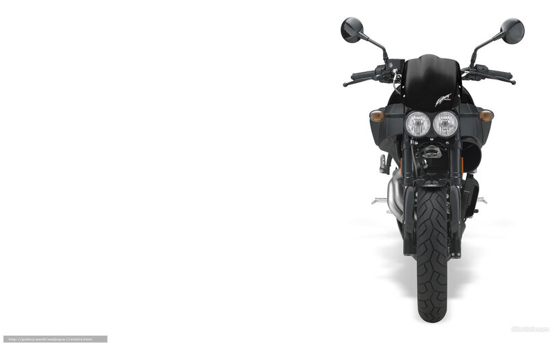 Black Motorcycle Front View — Neutral, Photograph, Headlights