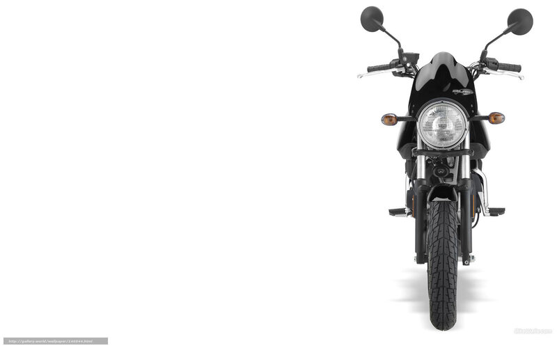 Black Motorcycle Front View — Neutral