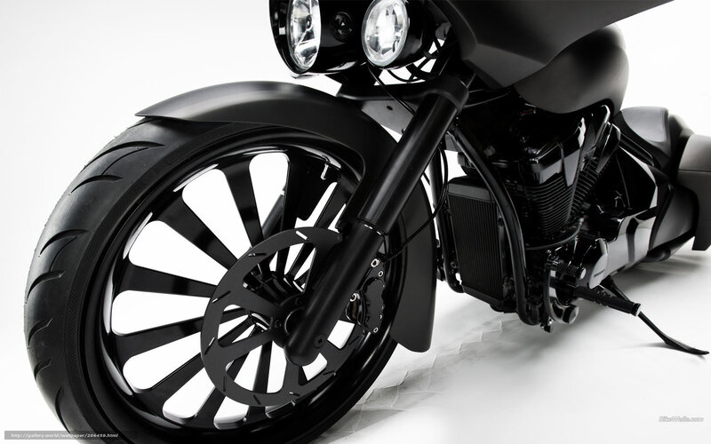 black motorcycle front wheel