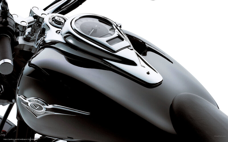 Black Motorcycle Fuel Tank — Dramatic