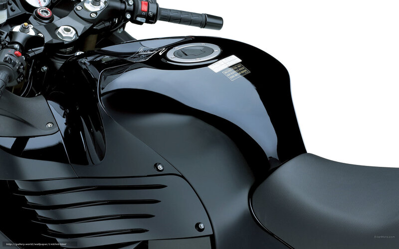 Black Motorcycle Fuel Tank — Neutral, Photograph, Handlebars