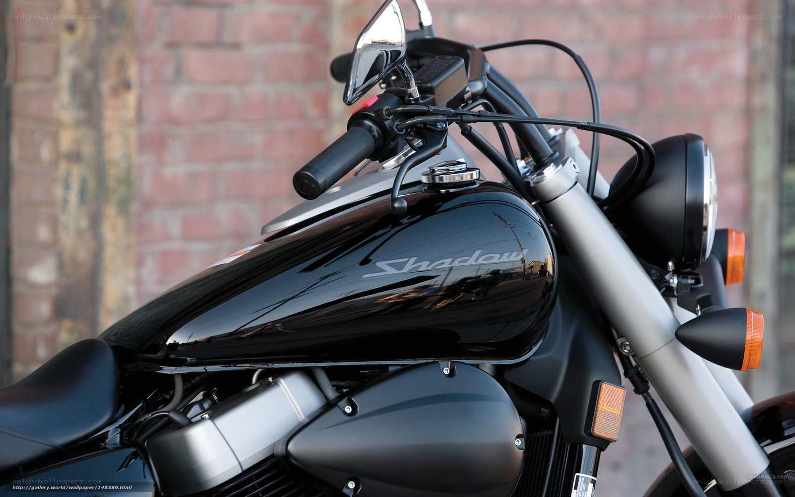 Black motorcycle fuel tank